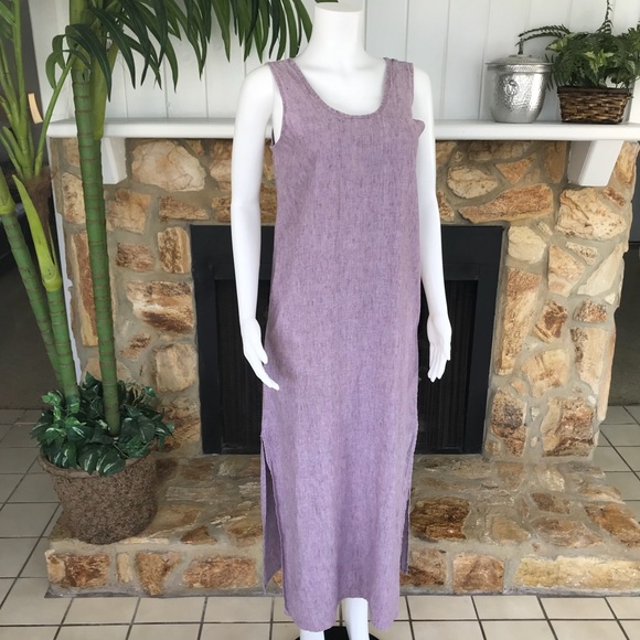 lavender linen dress